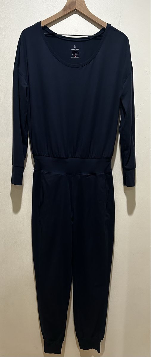 Sweaty Betty Gary Long Sleeve Blue Pants Jumpsuit