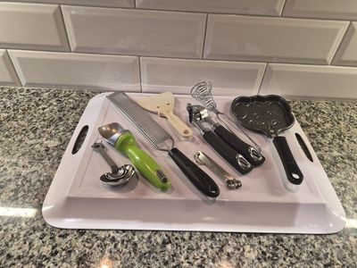 Assorted Kitchen Gadgets & Tools Set - Grater, Spatula, Whisk, Pancake Pan & More