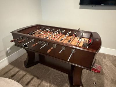 Stylish Foosball Table - Dark Wood Finish, Good Condition