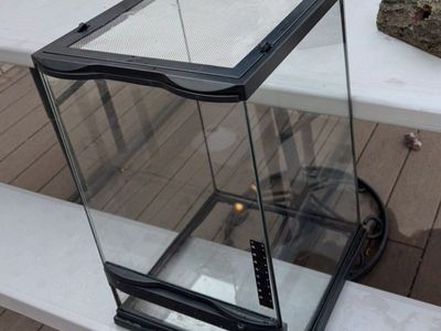 Glass Reptile Terrarium Tank Enclosure 12x12x18 with Front Opening Doors
