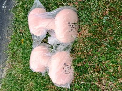 new pairs of yottoy 15lb dumbbells