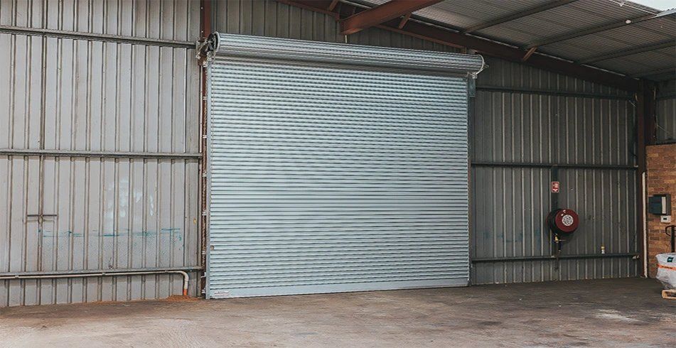 Garage Door Rollup Blue