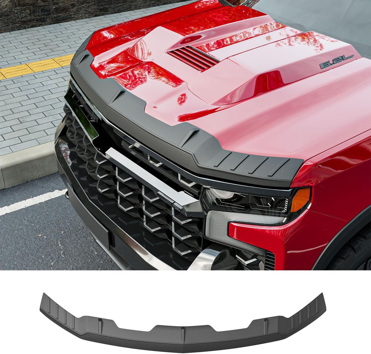 2019-2026 Chevy Silverado 1500 Hood Deflector TPE Shield Replacement