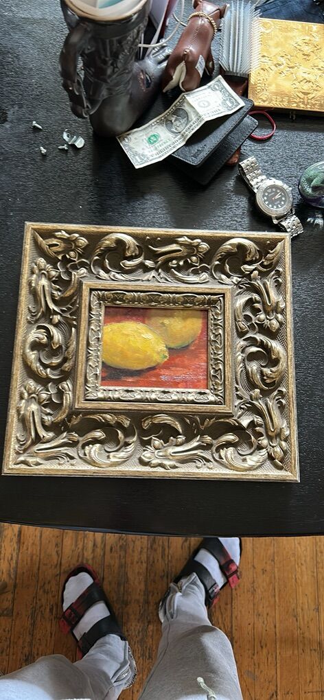 Oil Painting Impressionistic Still Life Lemons.