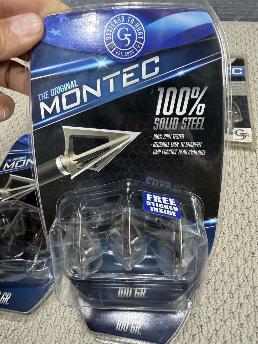 G5 Montec 100 grain fixed blade broadheads
