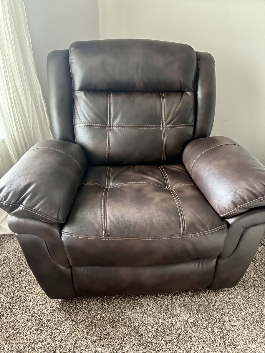 Faux Leather Rocking Recliner