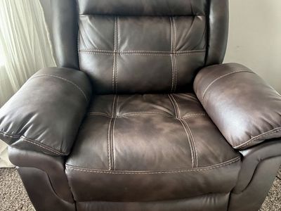 Faux Leather Rocking Recliner