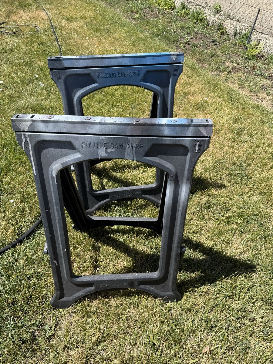 Plastic sawhorses