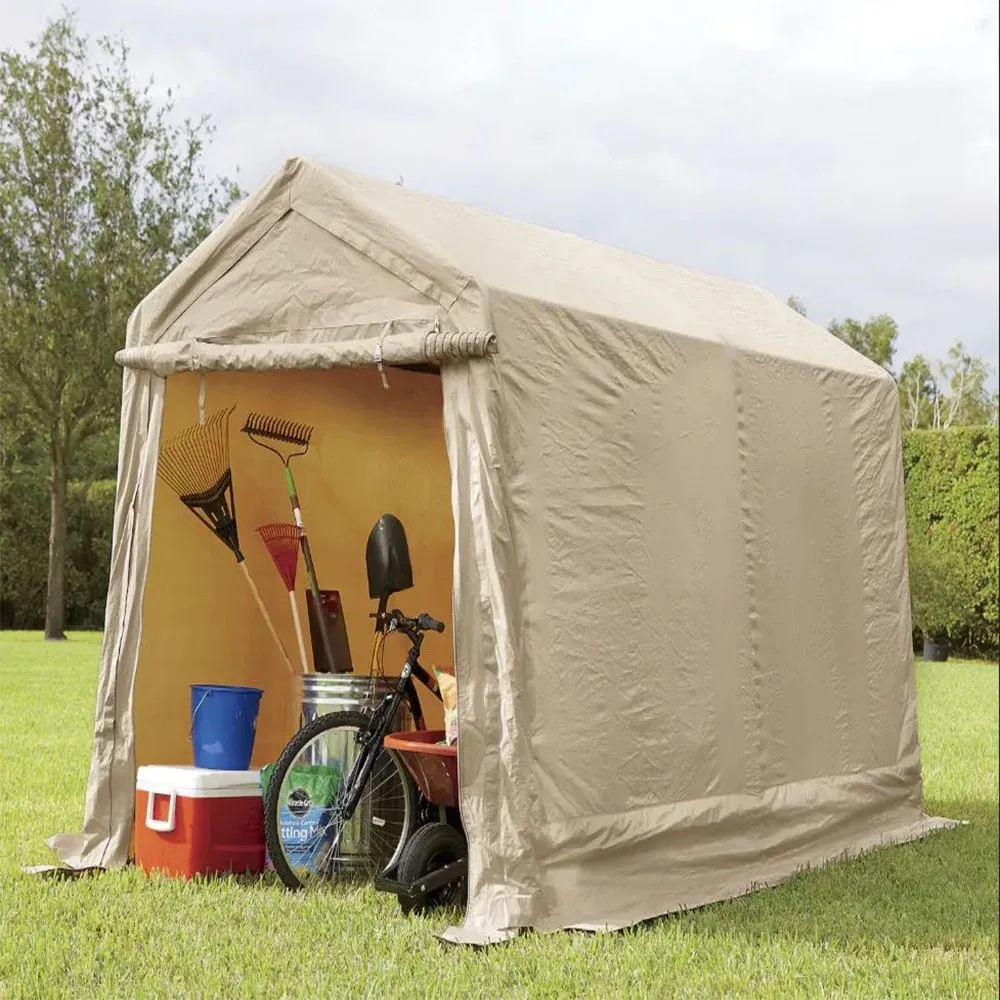 Impact Tent Canopy 6x8x6' 9" Portable Storage Shed, Tan