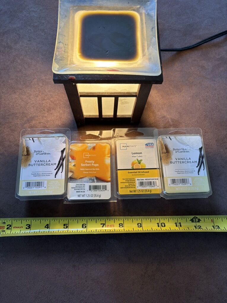 Brown Frosted Glass Wax Burner