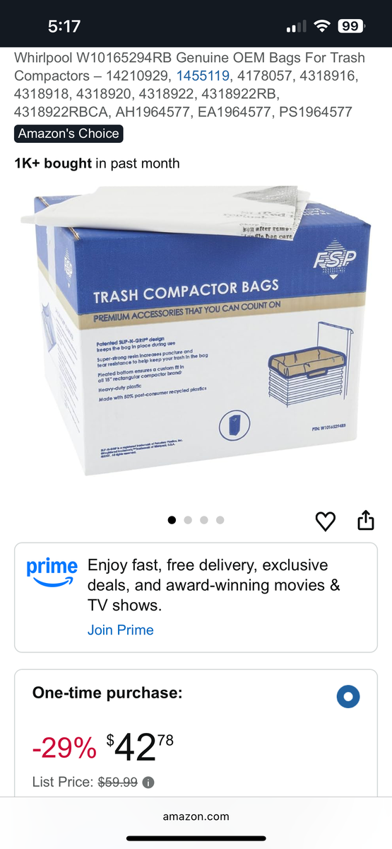 Whirlpool trash bags