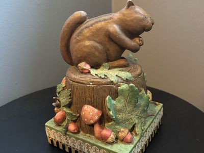 Woodland Squirrel Decorative Container