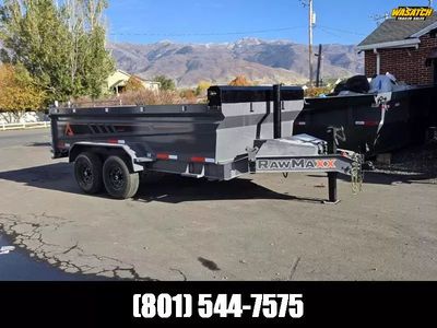 2026 RawMaxx 7X14 GDX Knight Telescopic 14K Dump Trailer