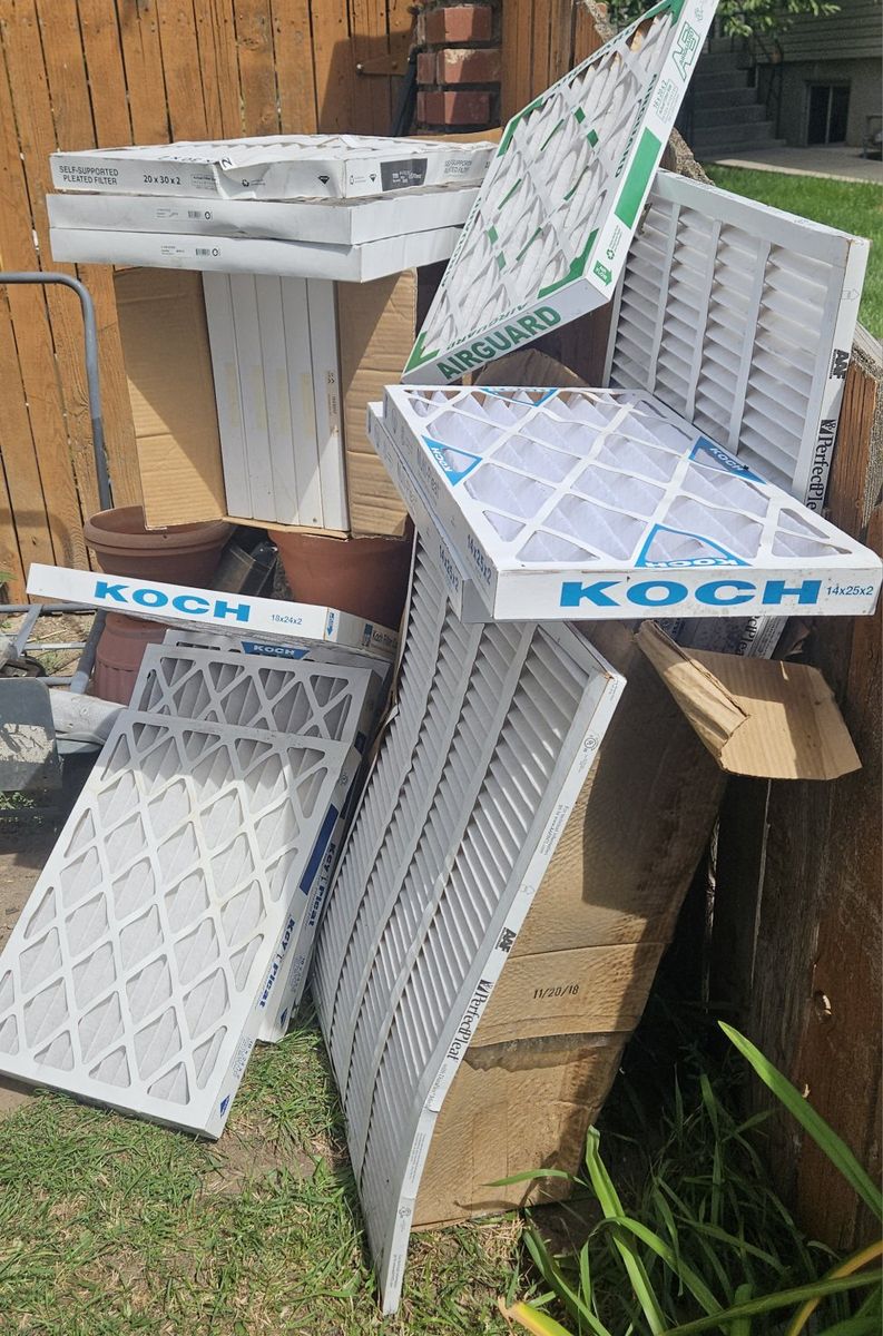 Assorted HVAC Air Filters - Various Sizes (27 Total Filters)