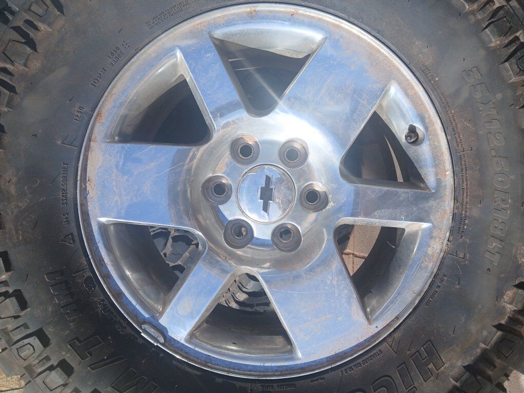 Like New Set of Tires on Chevy Rims