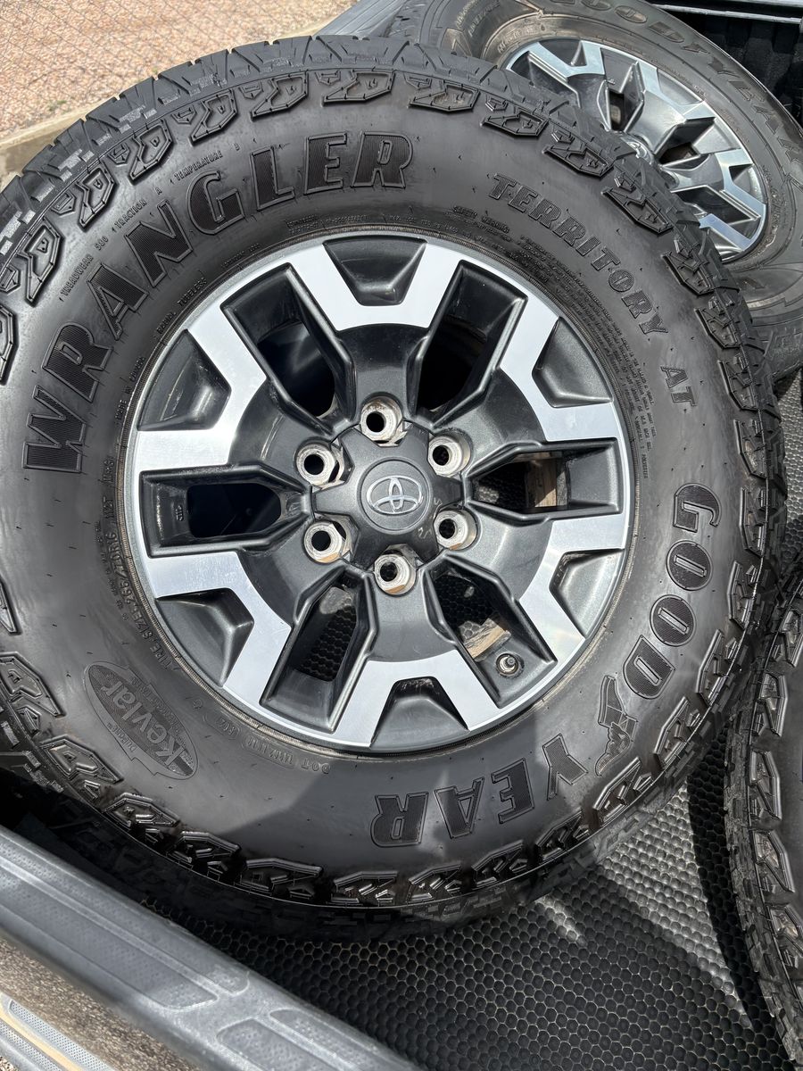 Toyota Tacoma Takeoff — Goodyear Wrangler LT265/70R17 on TRD Rims — $325