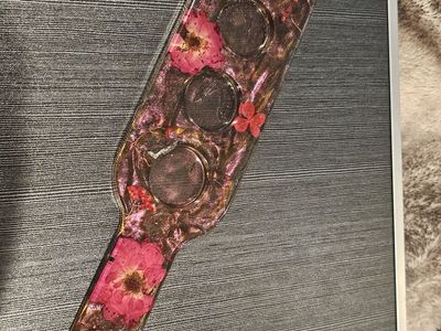 Handmade Resin Floral Flight Paddle with Real Pressed Flowers