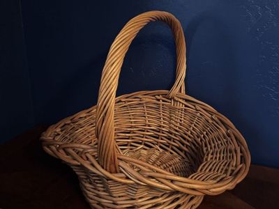 Large Vintage Wicker Basket