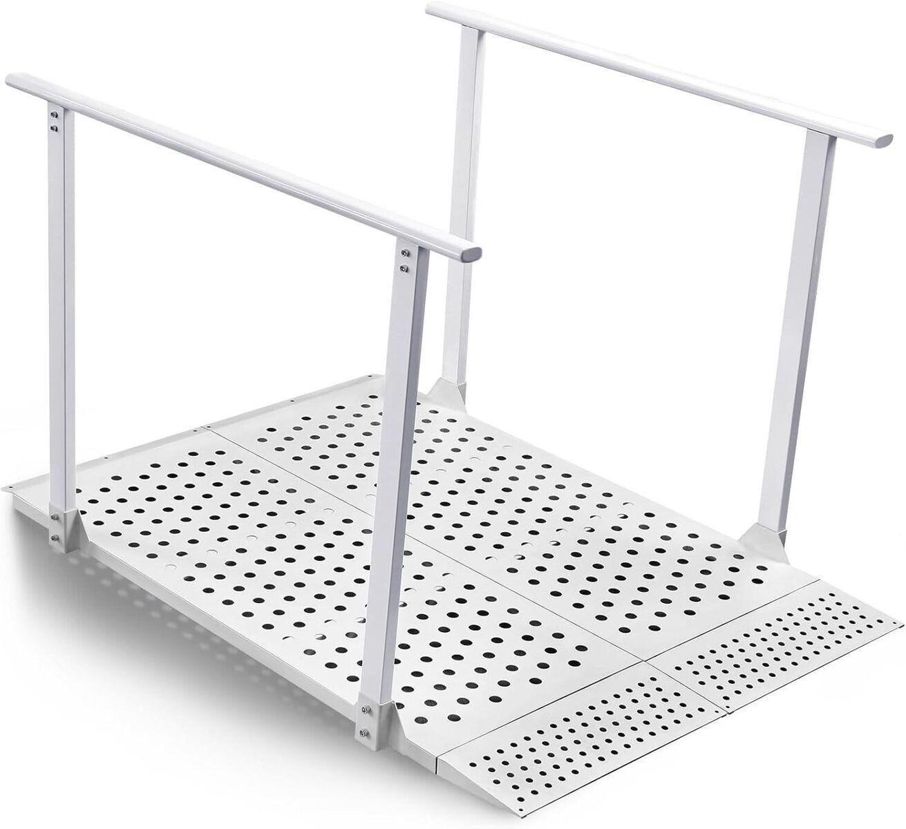 Folding Ramp w/ Handrails 5-12in Rise, New open box