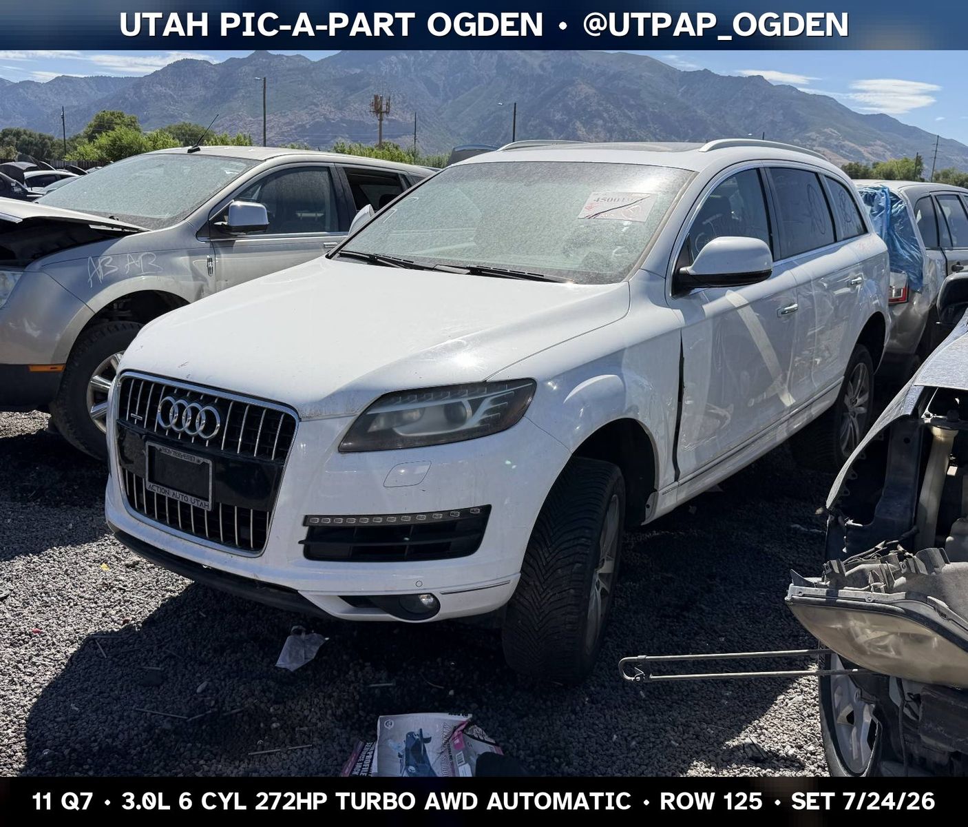 New Arrival - 2011 Audi Q7 Parts - UTPAP Ogden