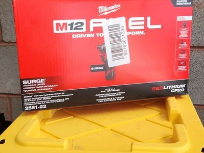 Milwaukee M12 Fuel Surge 2551-22 Hydraulic Impact Driver Kit — New, Sealed in Box