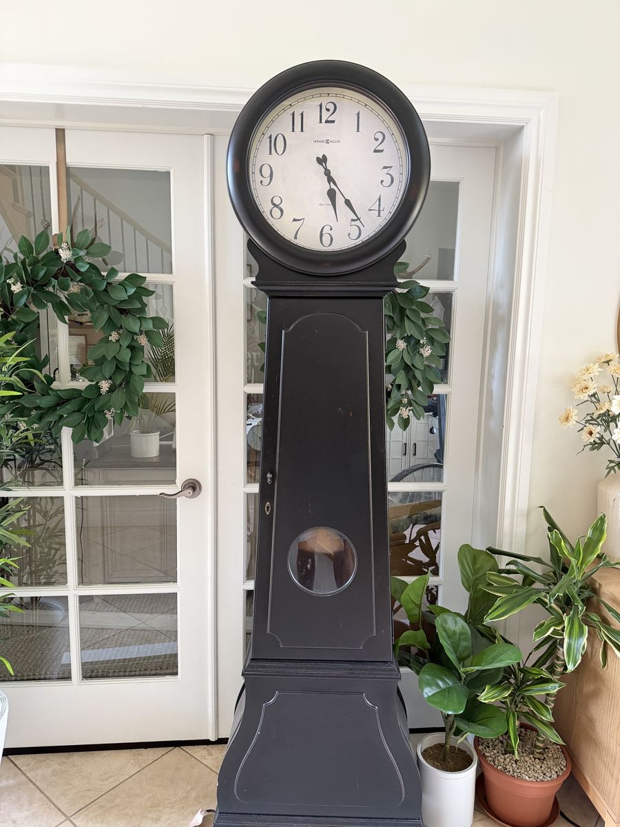 Howard Miller Dual Chime Black Grandfather Clock