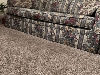 Floral Patterned Fabric Sofa Couch - 3-Seater, Traditional Style, Excellent Condition