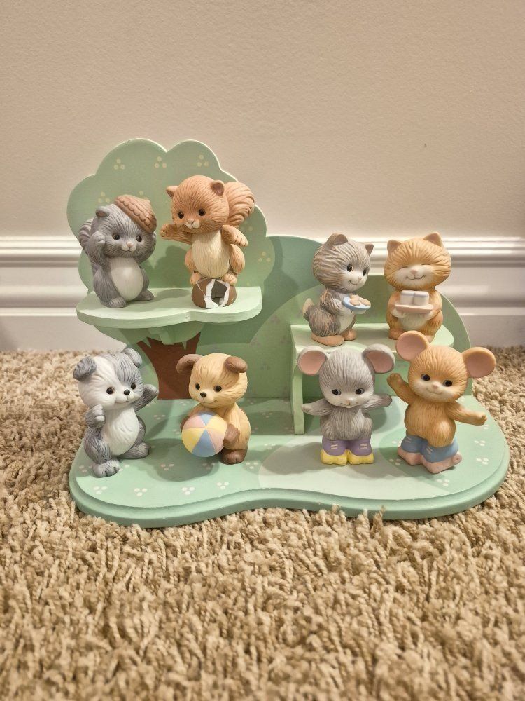 Avon Best Buddies collectible porcelain animals set, vintage