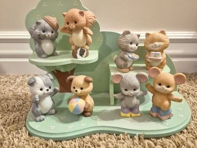 Avon Best Buddies collectible porcelain animals set, vintage