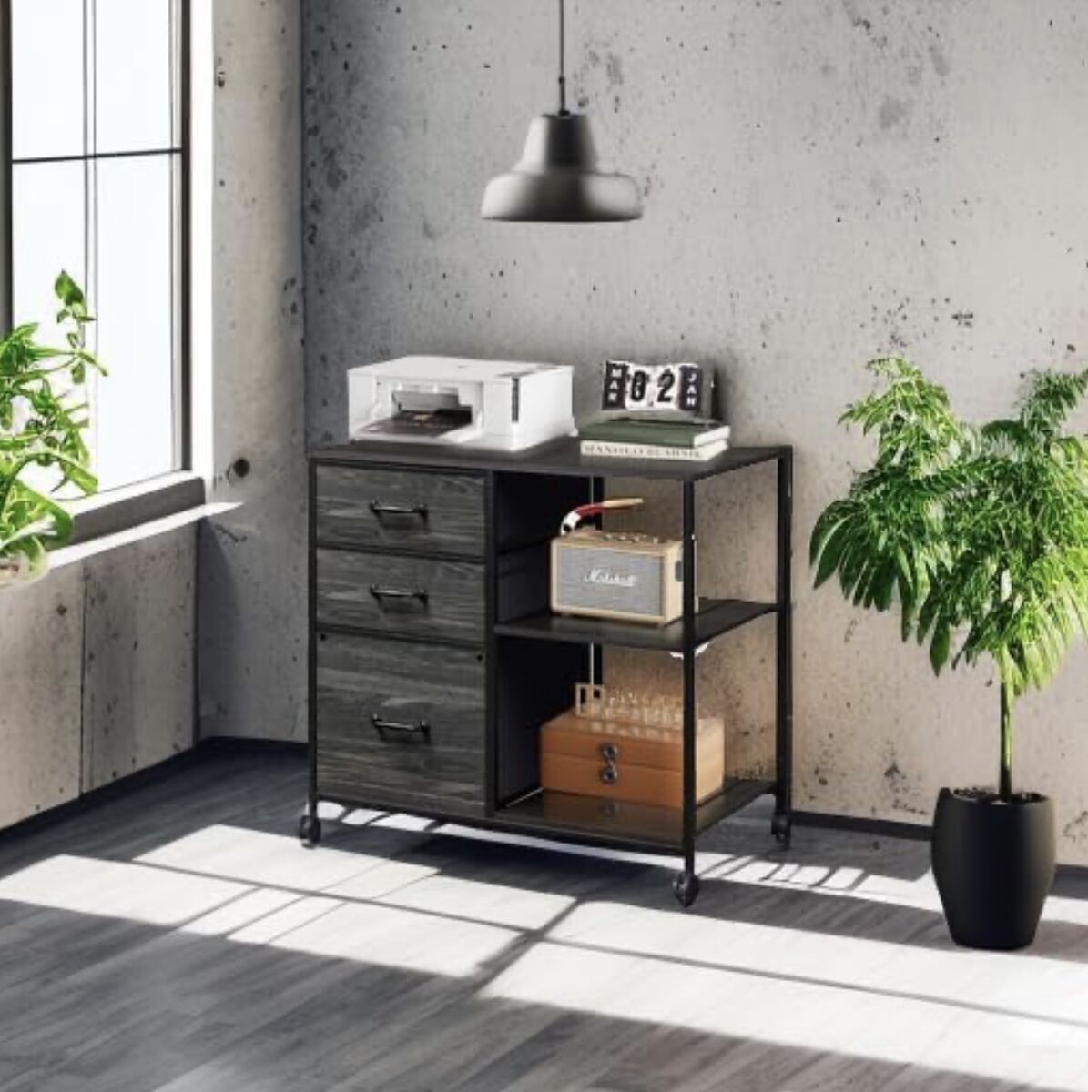 3-Drawer Mobile File, Printer Stand