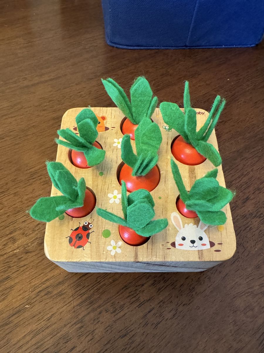 Montessori Carrot Pull game for Toddlers