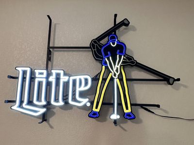 Miller Lite Neon Golf Sign