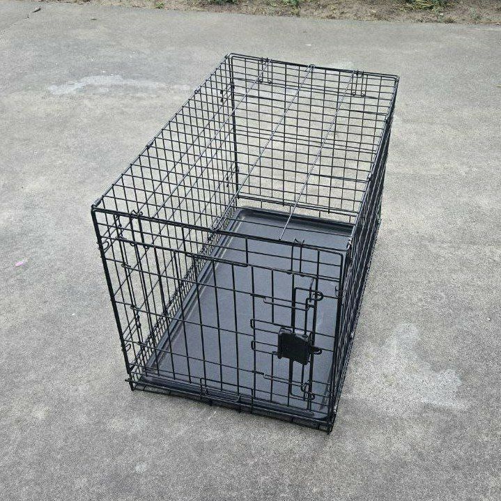 Medium 30" Metal Dog Cat Kennel Crate Cage Folds