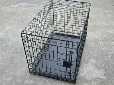 Medium 30" Metal Dog Cat Kennel Crate Cage Folds