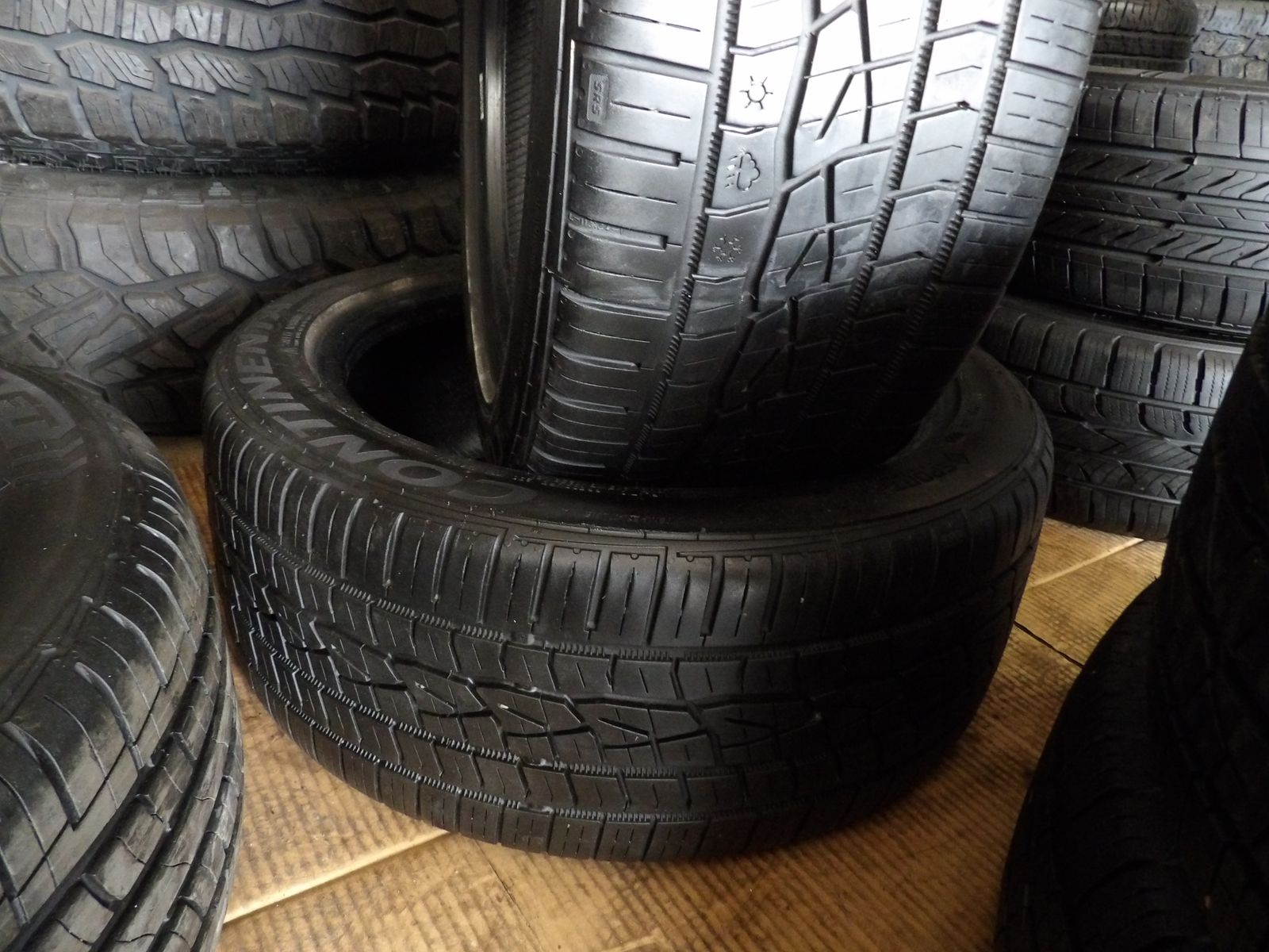 225/45R17 CONTINETAL CONTROL CONTACT PAIR OF TWO USED TIRES
