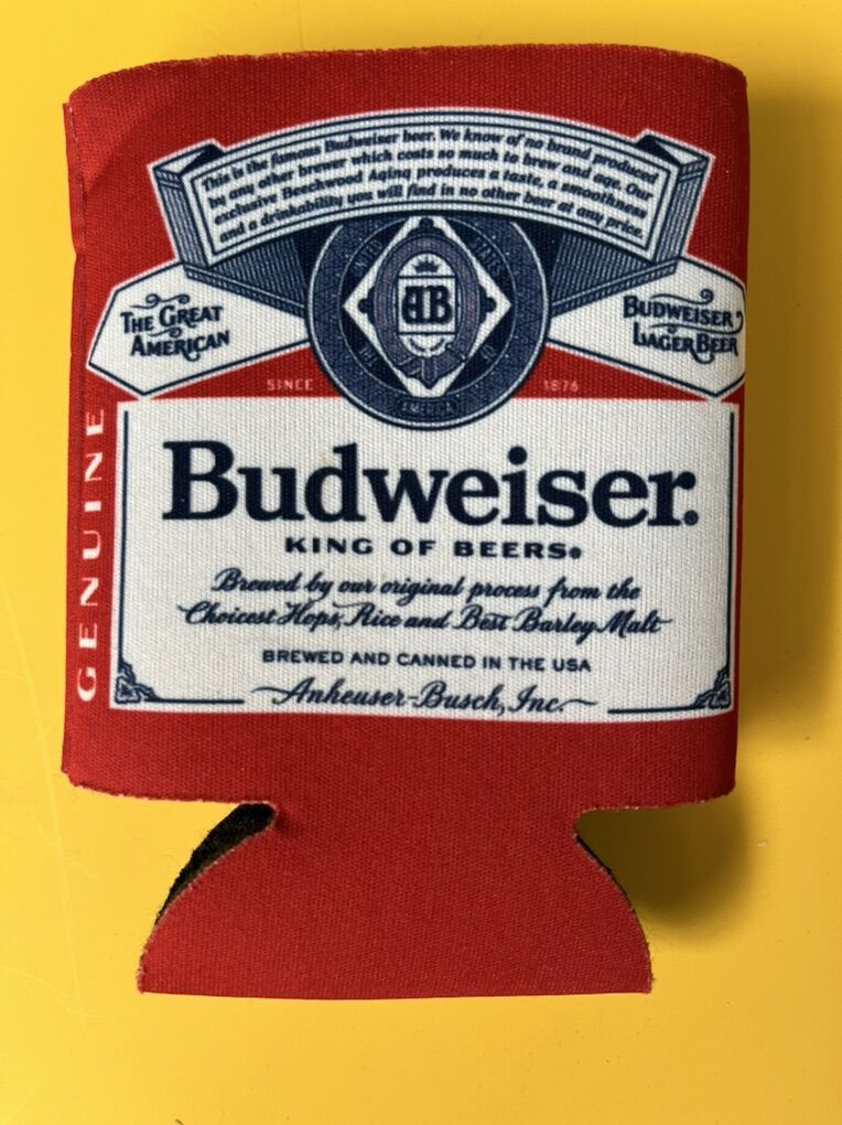 Vintage New Budweiserbeer Can Coozie