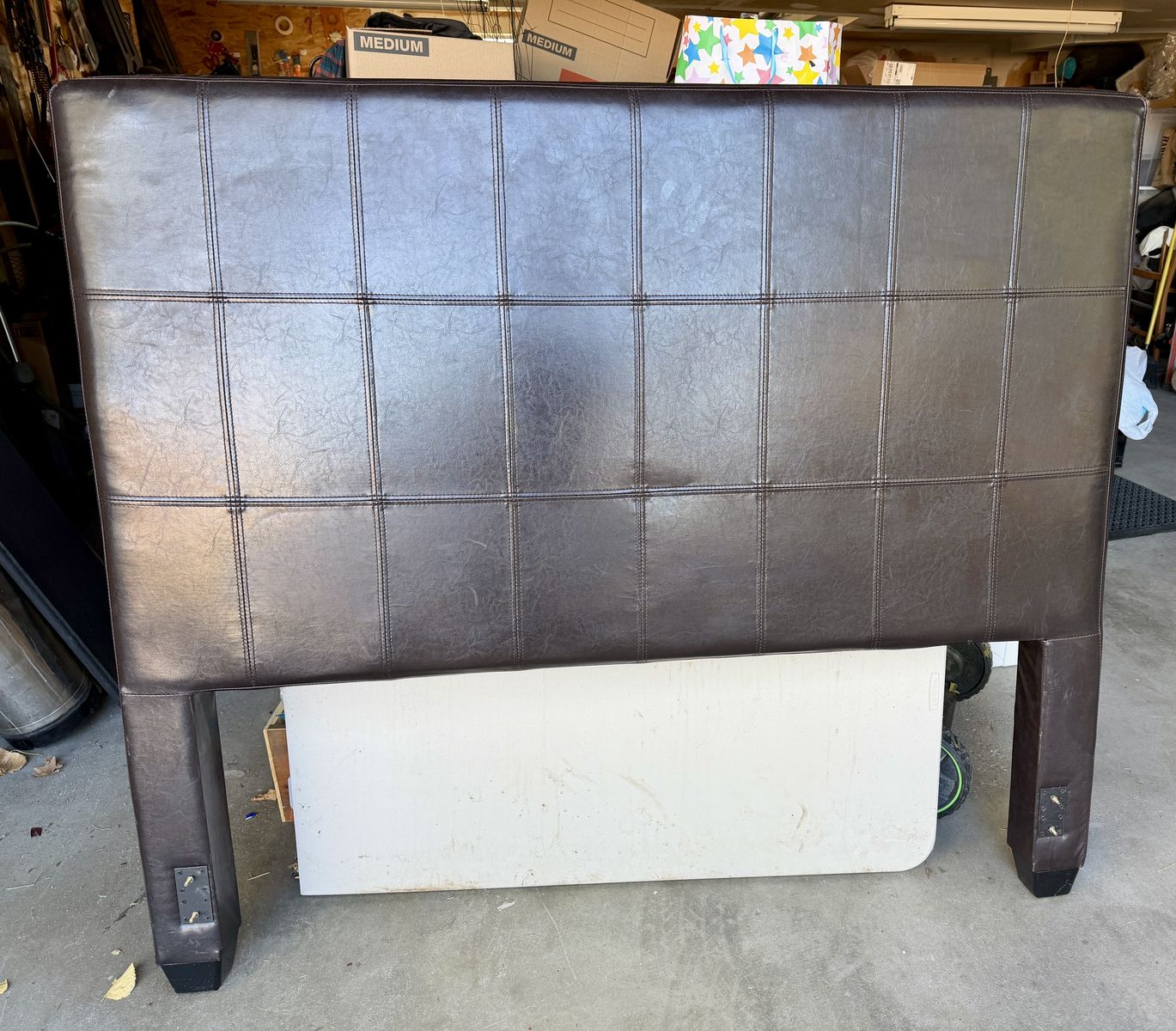 Headboard-Queen, leather