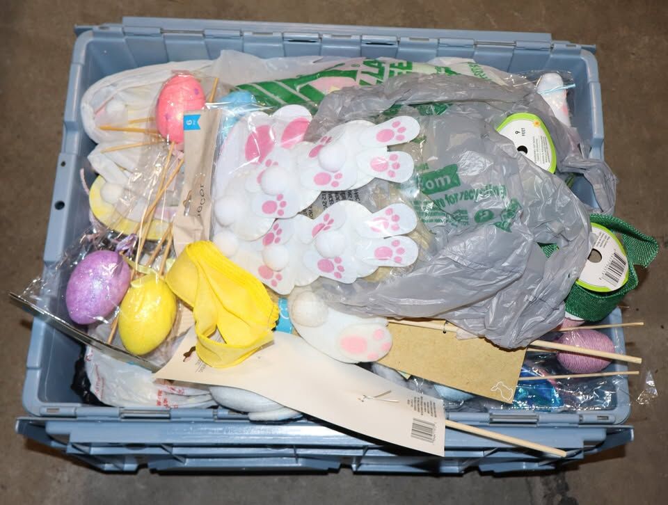 Big Bin of Easter Items Decor, Crafts etc.