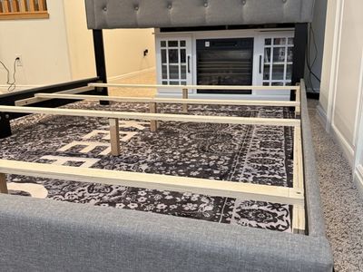 Queen size bed with mattress and boxspring