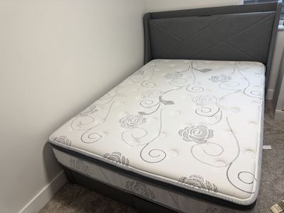 Queen Bed Frame & Mattress