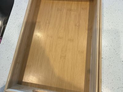 Bamboo Serving Trays - Set of 2, Nested, Multipurpose