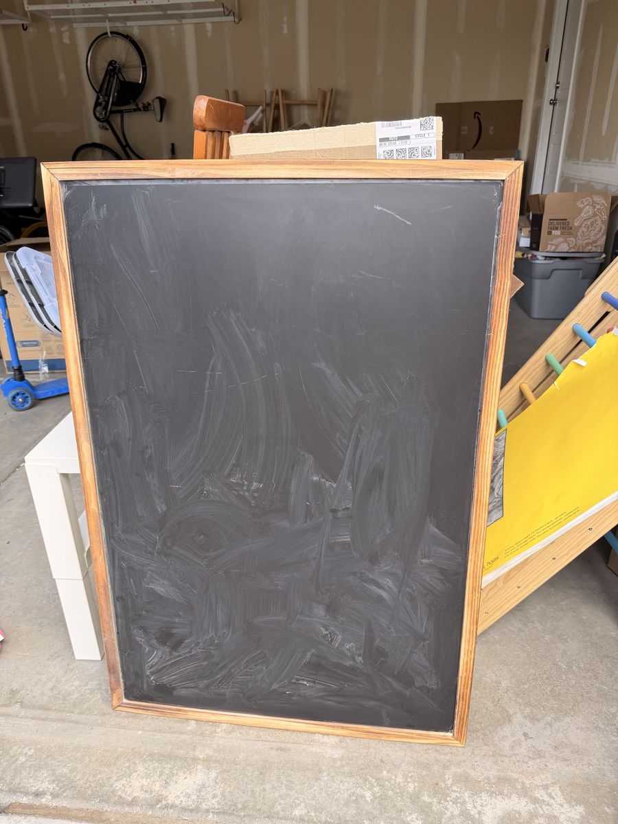 Large Wood Framed Chalkboard - Wall Mountable or Freestanding - 24x36 Inches