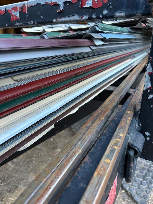 Metal Roofing Sheets Lot - Various Colors & Lengths