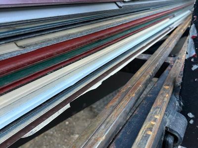 Metal Roofing Sheets Lot - Various Colors & Lengths