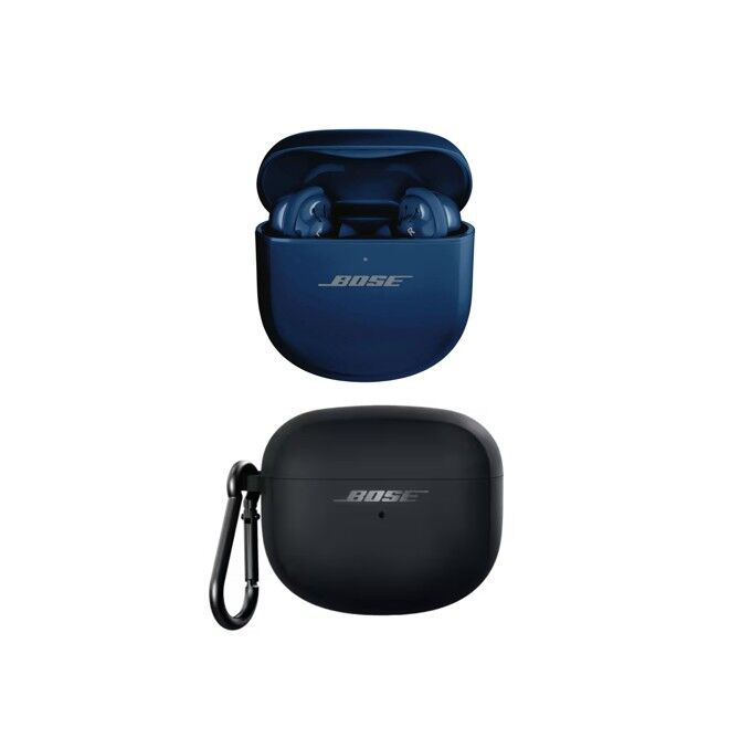 NEW Bose QuietComfort Ultra Wireless Noise Cancelling Earbuds Lunar Blue with Bose Silicone Case