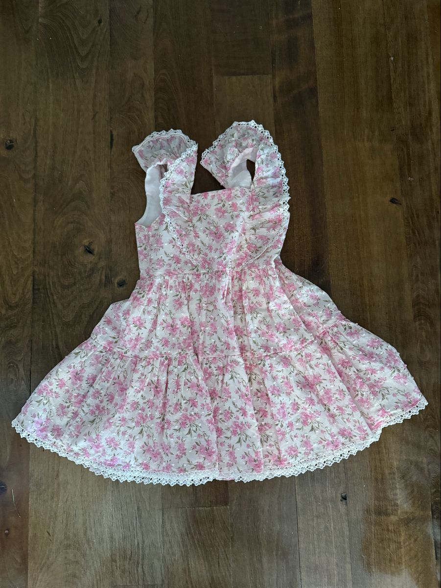 Btween brand embroidered with lace trim floral dress 3T