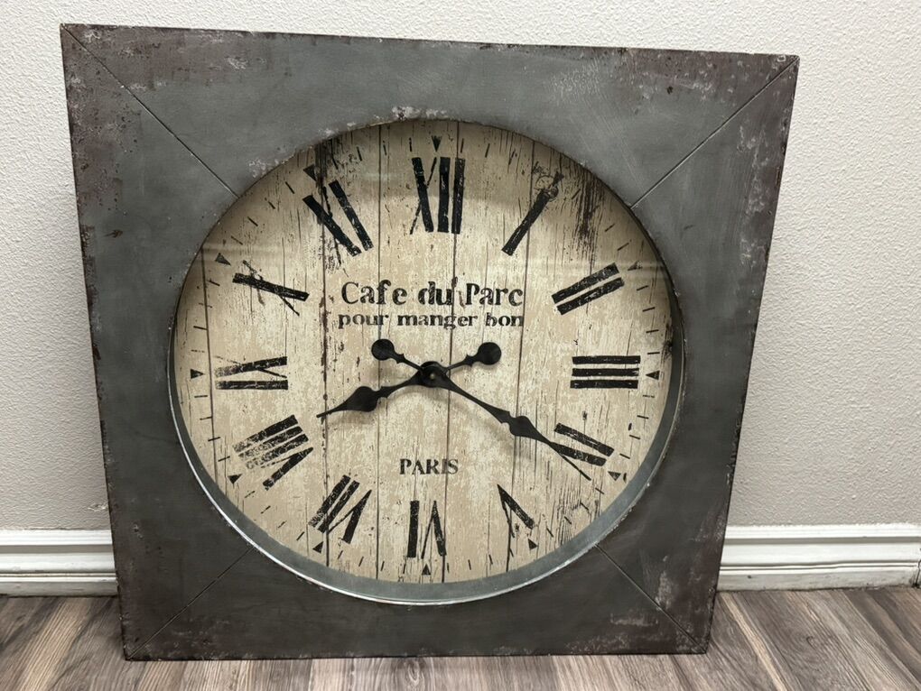 $1860 Restoration Hardware METAL Cloock New