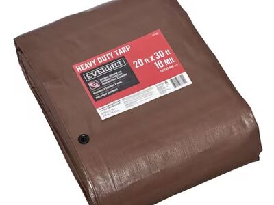 Everbilt 20 ft. x 30 ft. Brown and Silver Heavy Duty Tarp