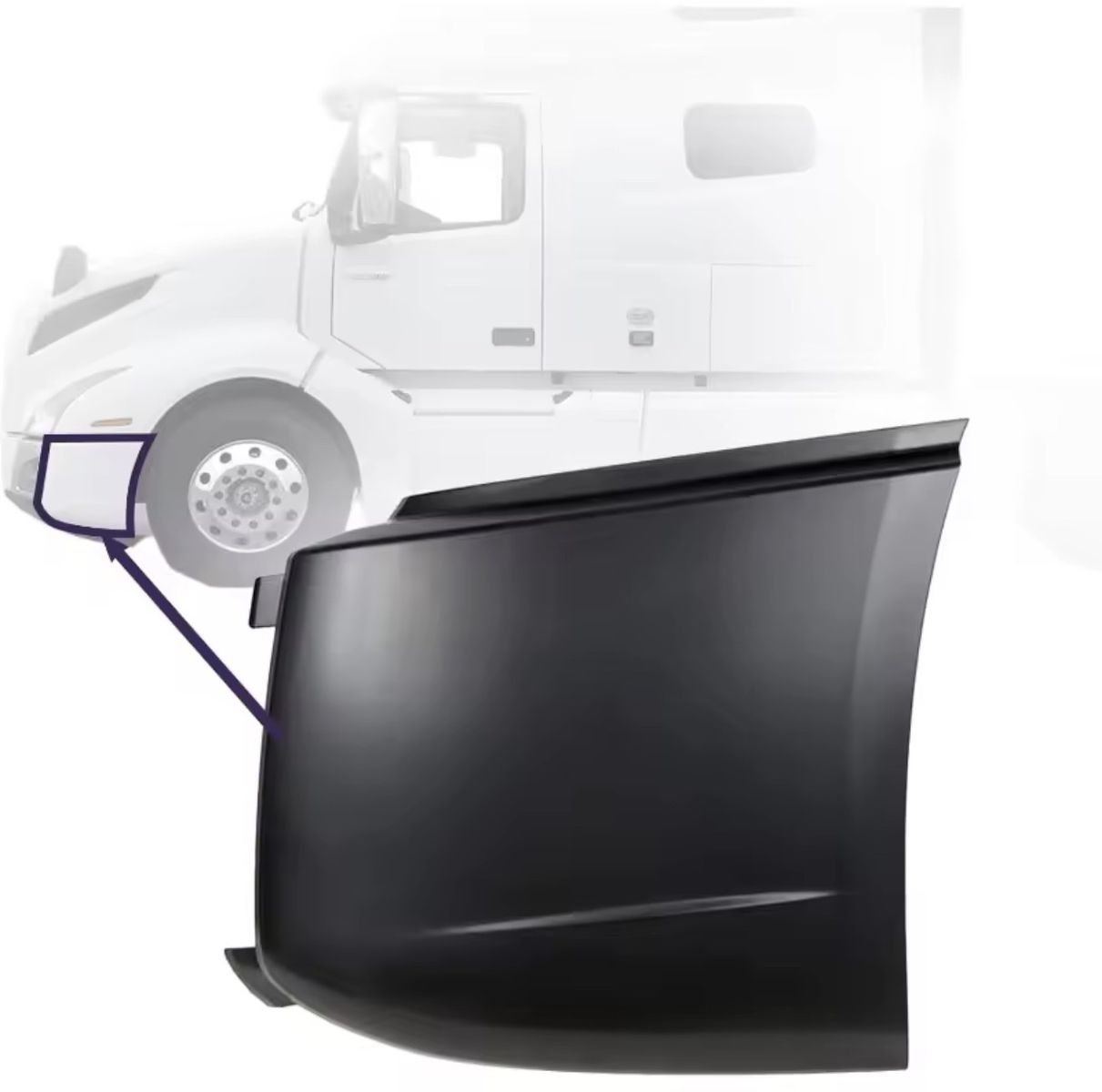 Driver Side Bumper Corner Cover for 2018-2024 Volvo VNL LH