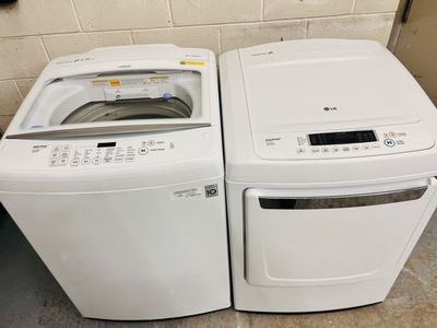 LG top load washer and dryer set